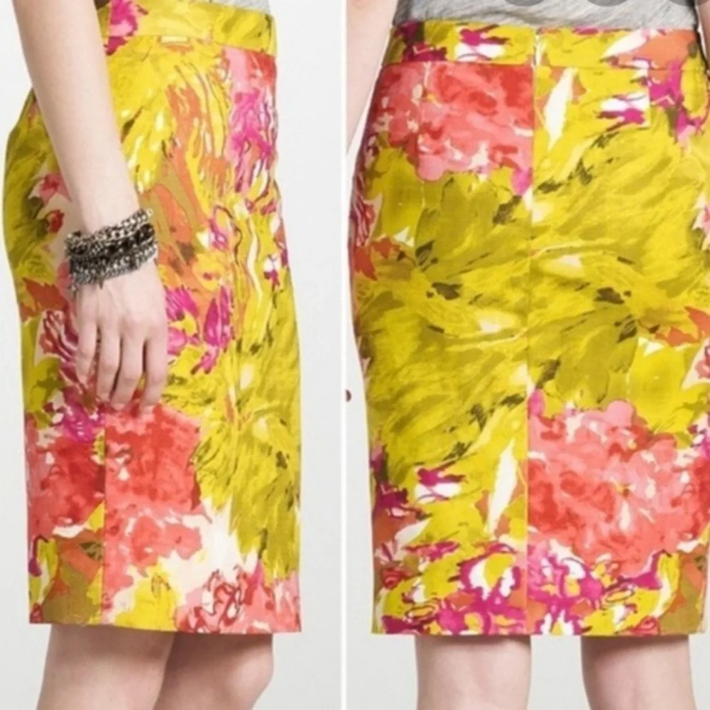 J. Crew Floral Print Pencil Skirt 4